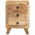 Szafka nocna 2 szt. 37x32x50 cm Drewno lite surowe mango