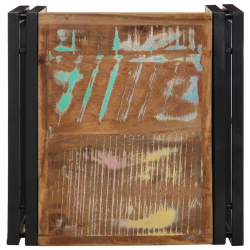 Stolik kawowy wielokolorowy 40x40x35 cm lite drewno odzyskane