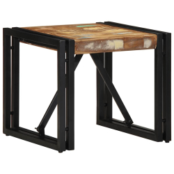 Stolik kawowy wielokolorowy 40x40x35 cm lite drewno odzyskane