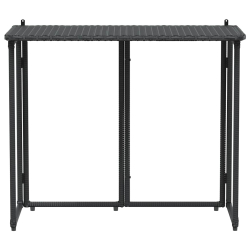 Składany stół ogrodowy czarny 90x51x75 cm polirattan