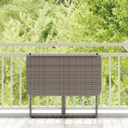 Składany stół ogrodowy szary 90x51x75 cm polirattan