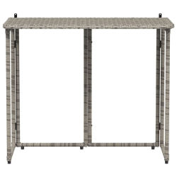 Składany stół ogrodowy szary 90x51x75 cm polirattan