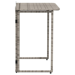 Składany stół ogrodowy szary 90x51x75 cm polirattan