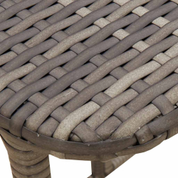 Składany stół ogrodowy szary 90x51x75 cm polirattan