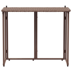 Składany stół ogrodowy Brązowy 90x51x75 cm Polirattan