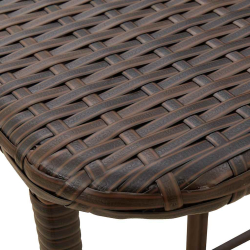 Składany stół ogrodowy Brązowy 90x51x75 cm Polirattan