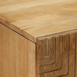 3-częściowy kredens brązowy 60x33x75 cm lite drewno mango