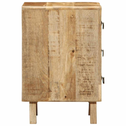 Szafka nocna 37x32x50 cm Drewno lite Surowe Mango