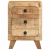 Szafka nocna 37x32x50 cm Drewno lite Surowe Mango