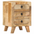 Szafka nocna 37x32x50 cm Drewno lite Surowe Mango