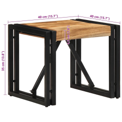 Stolik kawowy 40x40x35 cm lite drewno akacjowe