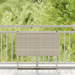 Składany stół ogrodowy Jasnoszary 90x51x75 cm Polirattan