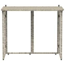 Składany stół ogrodowy Jasnoszary 90x51x75 cm Polirattan
