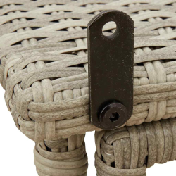 Składany stół ogrodowy Jasnoszary 90x51x75 cm Polirattan