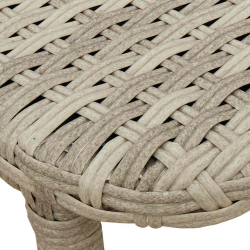 Składany stół ogrodowy Jasnoszary 90x51x75 cm Polirattan