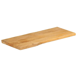 Blat stołu, 80x40x2,5 cm, naturalna krawędź, lite drewno mango