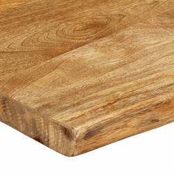 Blat stołu, 80x40x2,5 cm, naturalna krawędź, lite drewno mango