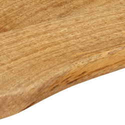 Blat stołu, 80x40x2,5 cm, naturalna krawędź, lite drewno mango