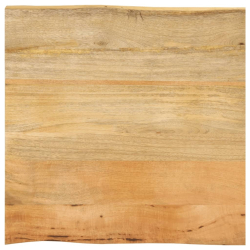 Blat stołu, 40x40x2,5 cm, naturalna krawędź, lite drewno mango