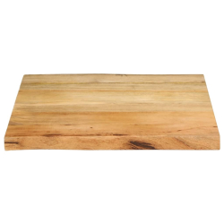 Blat stołu, 40x40x2,5 cm, naturalna krawędź, lite drewno mango