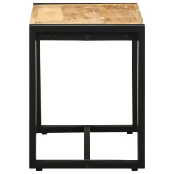 Ławka 60x35x45 cm lite drewno surowe mango