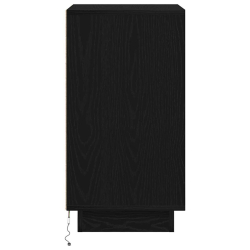 Szafka nocna z oświetleniem LED Czarna 38x34x65 cm