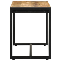 Ławka 80x35x45 cm lite drewno surowe mango
