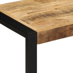Ławka 80x35x45 cm lite drewno surowe mango