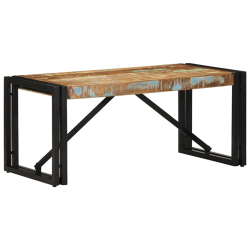 Stolik kawowy wielokolorowy 80x40x35 cm lite drewno odzyskane