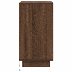 Szafka nocna z oświetleniem LED Brązowy Dąb 38x34x65 cm