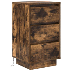 Szafka nocna z oświetleniem LED Dąb wędzony 38x34x65 cm