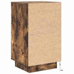 Szafka nocna z oświetleniem LED Dąb wędzony 38x34x65 cm
