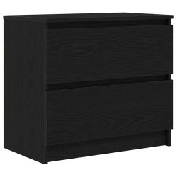 Szafka RTV Czarna 60x35x54 cm Drewno klejone