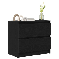 Szafka RTV Czarna 60x35x54 cm Drewno klejone