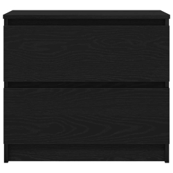 Szafka RTV Czarna 60x35x54 cm Drewno klejone
