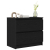 Szafka RTV Czarna 60x35x54 cm Drewno klejone