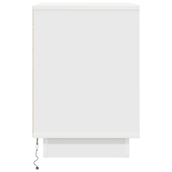 Szafki nocne z oświetleniem LED 2 szt. Białe 38x34x50 cm