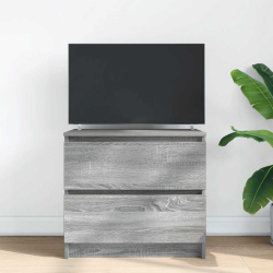 Szafka RTV Szara Sonoma 60x35x54 cm Drewno klejone