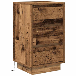 Szafka nocna z oświetleniem LED Stare drewno 38x34x65 cm
