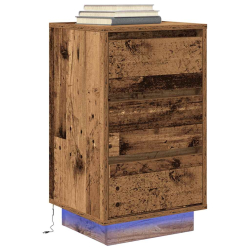 Szafka nocna z oświetleniem LED Stare drewno 38x34x65 cm