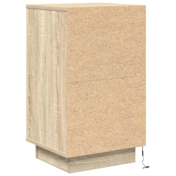 Szafka nocna z oświetleniem LED Dąb Sonoma 38x34x65 cm