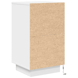 Szafka nocna z oświetleniem LED Biała 38x34x65 cm