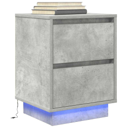 Szafki nocne z oświetleniem LED 2 szt. Betonowy szary