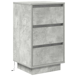 Szafka nocna z oświetleniem LED Betonowa szarość 38x34x65 cm