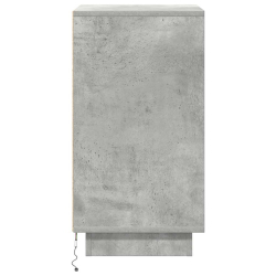Szafka nocna z oświetleniem LED Betonowa szarość 38x34x65 cm