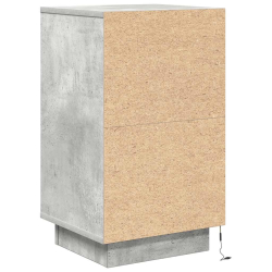 Szafka nocna z oświetleniem LED Betonowa szarość 38x34x65 cm
