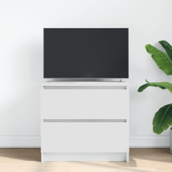 Szafka RTV Biała 60x35x54 cm Drewno klejone