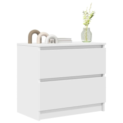 Szafka RTV Biała 60x35x54 cm Drewno klejone