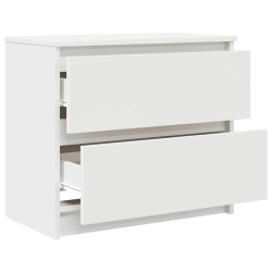 Szafka RTV Biała 60x35x54 cm Drewno klejone