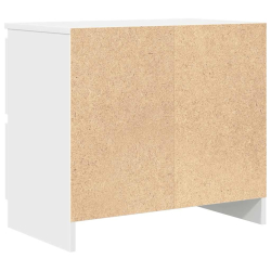 Szafka RTV Biała 60x35x54 cm Drewno klejone